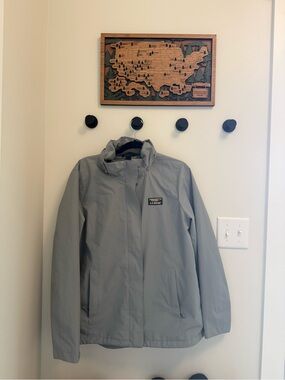 L.L. Bean Light Gray Women's Waterproof Jacket